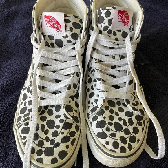 Vans Womens SK8 Hi Custom Dalmatian size
